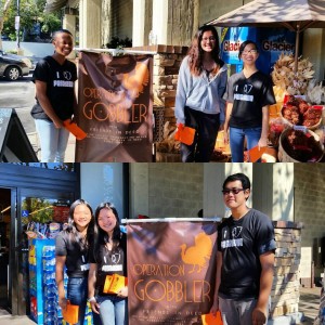 Pasadena Jaycees Interns Collecting Food Outside Grocery Stores for Operation Santa