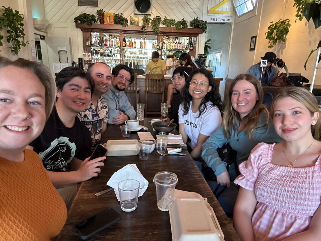 Pasadena Jaycees members out at a restaurant