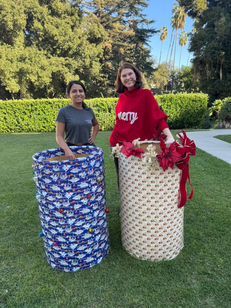 Jaycees members with Op Santa barrels