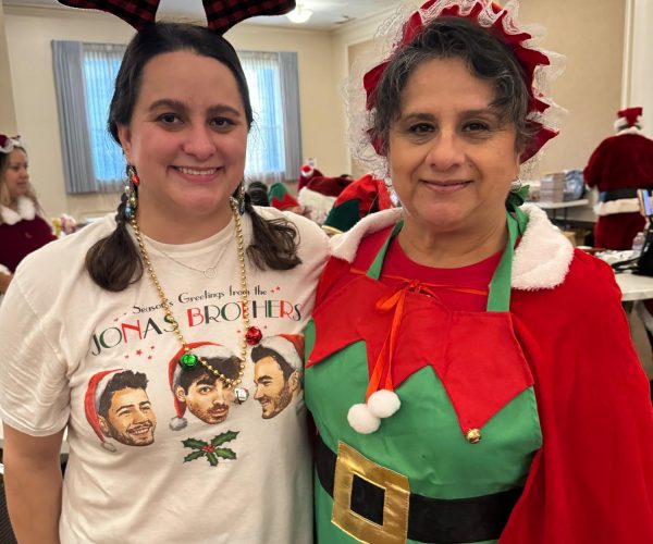 Dressed up Operation Santa volunteers