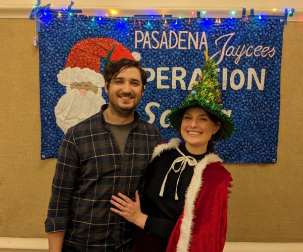 Dressed up Operation Santa volunteer team
